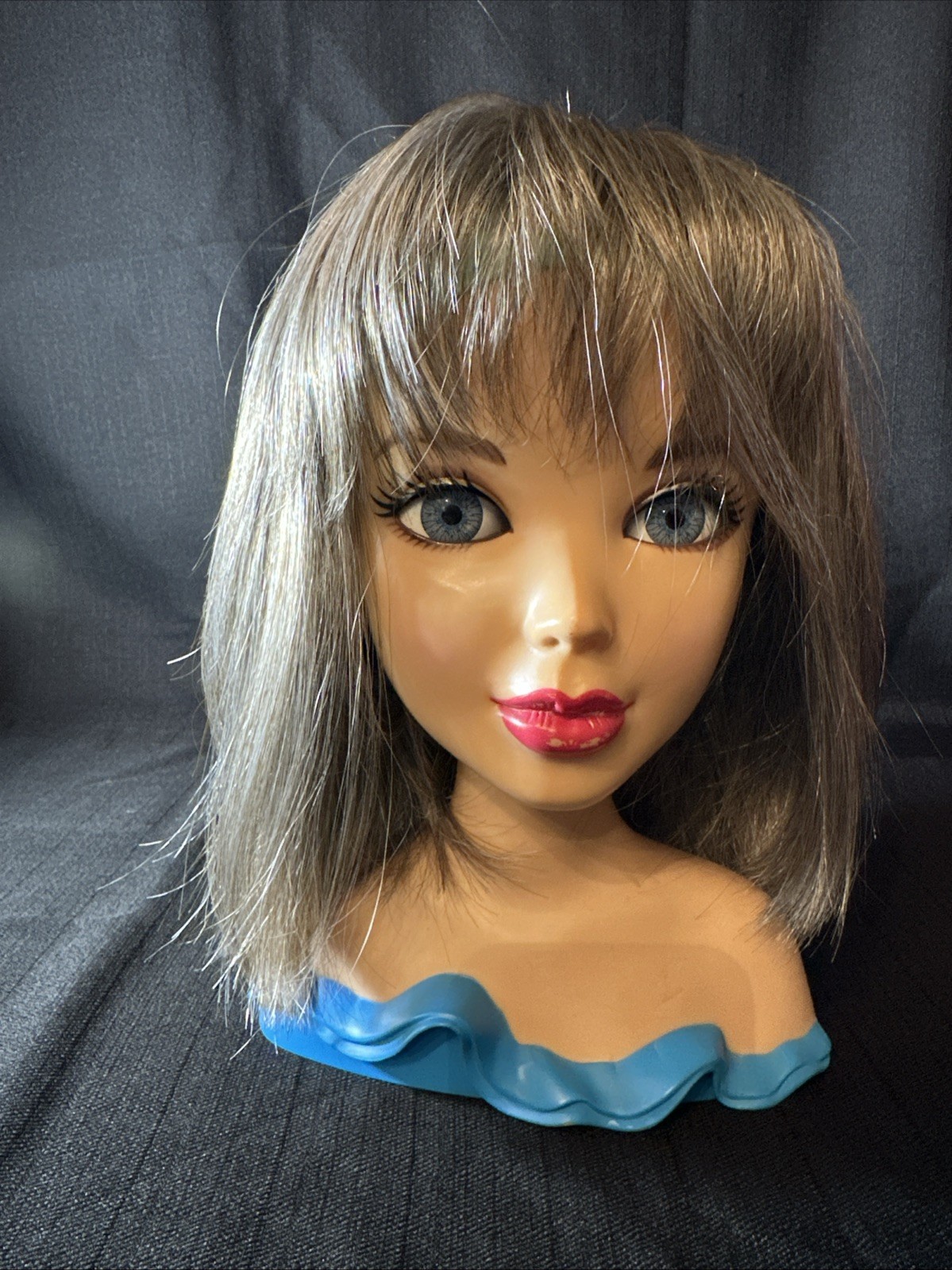 ENVY WIG SCARLETT, Average Cap Size, Dark Grey, Mid Length Straight Bangs Box