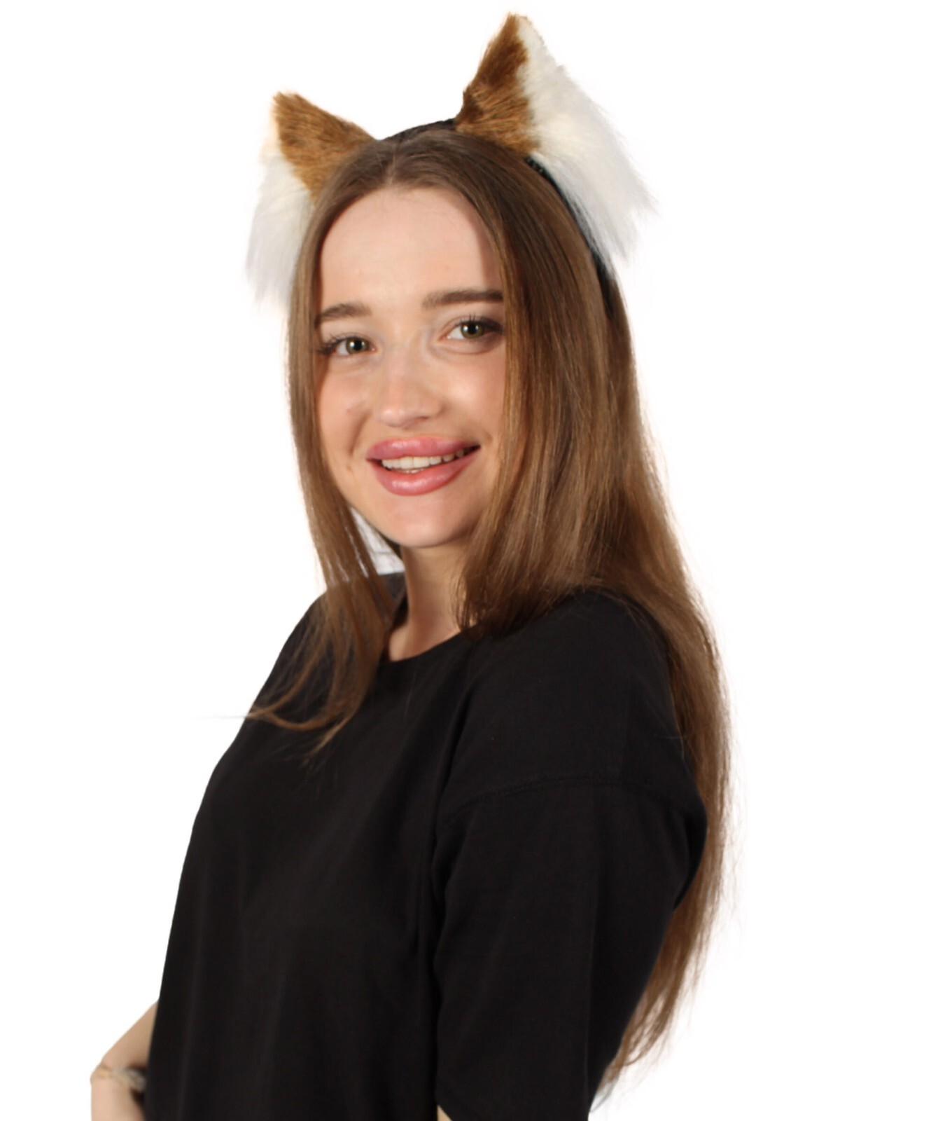 Adult Unisex Light Brown White Cat-ears, Perfect Cosplay Accessory,HA-033
