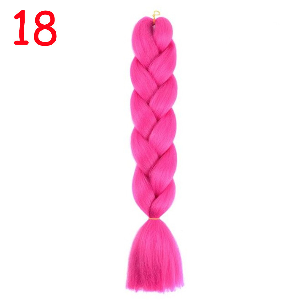 Jumbo Braiding Hair Synthetic Ombre Kanekalon Braids 24” Crochet Extensions
