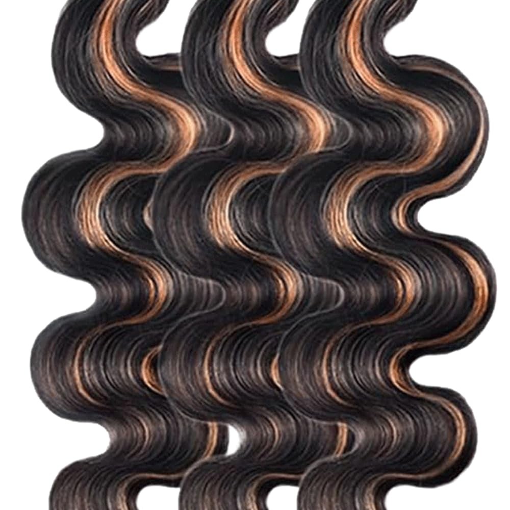 Ombre Bundles P1B30 Body Wave Human Hair Bundle Fridnae Hair Two Tone Black