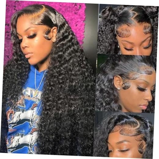 Deep Wave Lace Front Wigs Human Hair 30 Inch 200nsity 13×4 lace front wig
