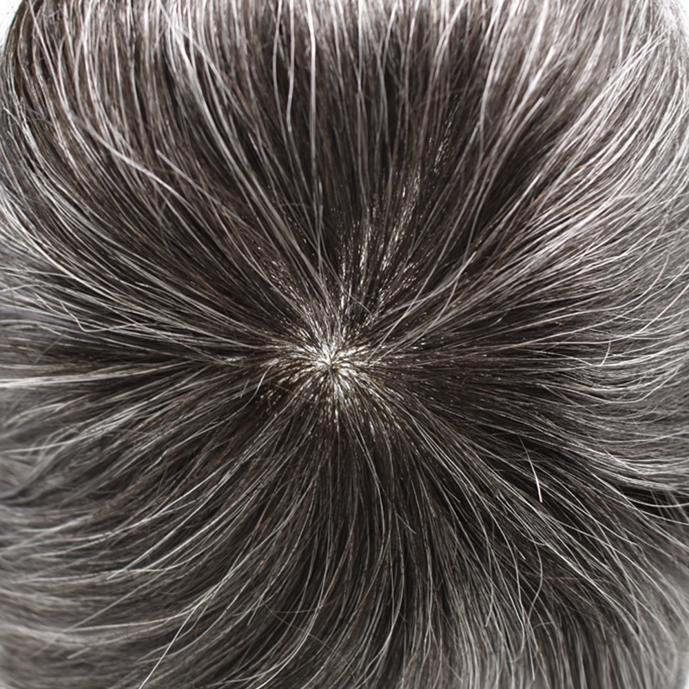 Toupee for Men 0.1MM Thin Skin PU Mens Toupee Human Hair System Mens Hair Piece