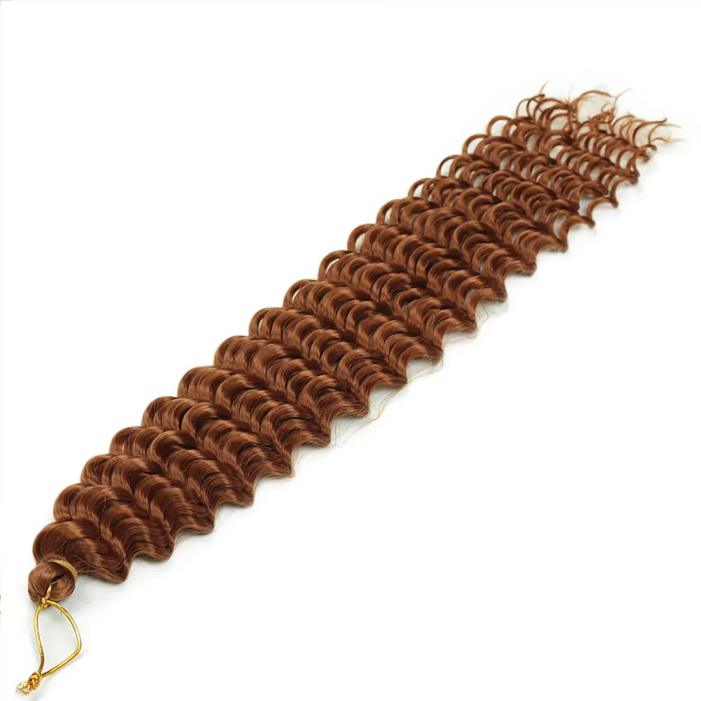 Women’s 22 Inch Soft Ombre Deep Twist Synthetic Crochet Braiding Hair Extensions