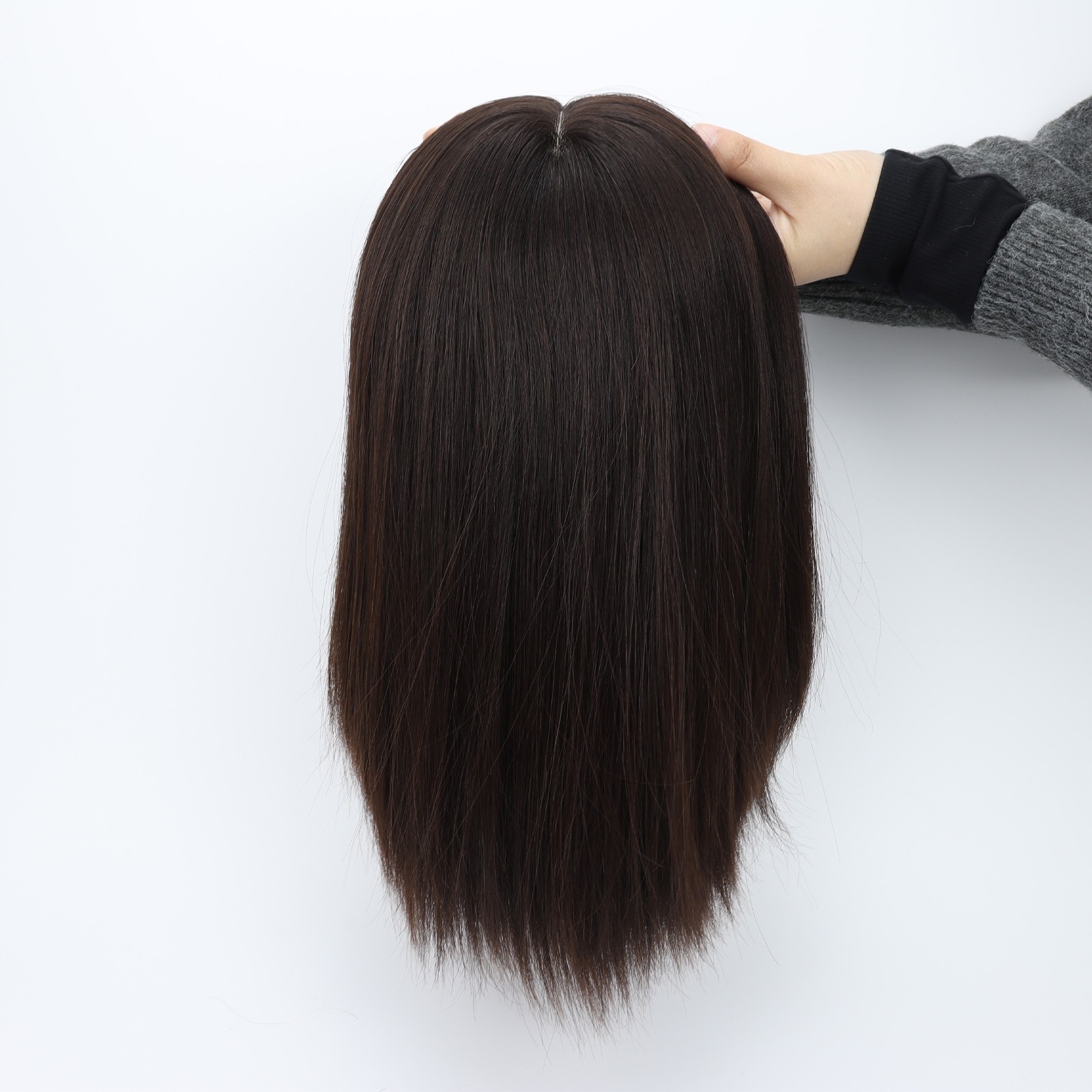 Woman Real Human Hair Jewish Wig Silk Base Sheitel Hand Tied Silk Top Kosher Wig
