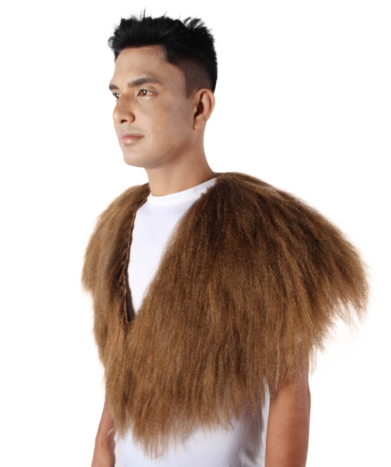 HPO Adult Unisex Vikings Norsemen Dark Brown Fur Faux Mantle, Flame-reta HA-032