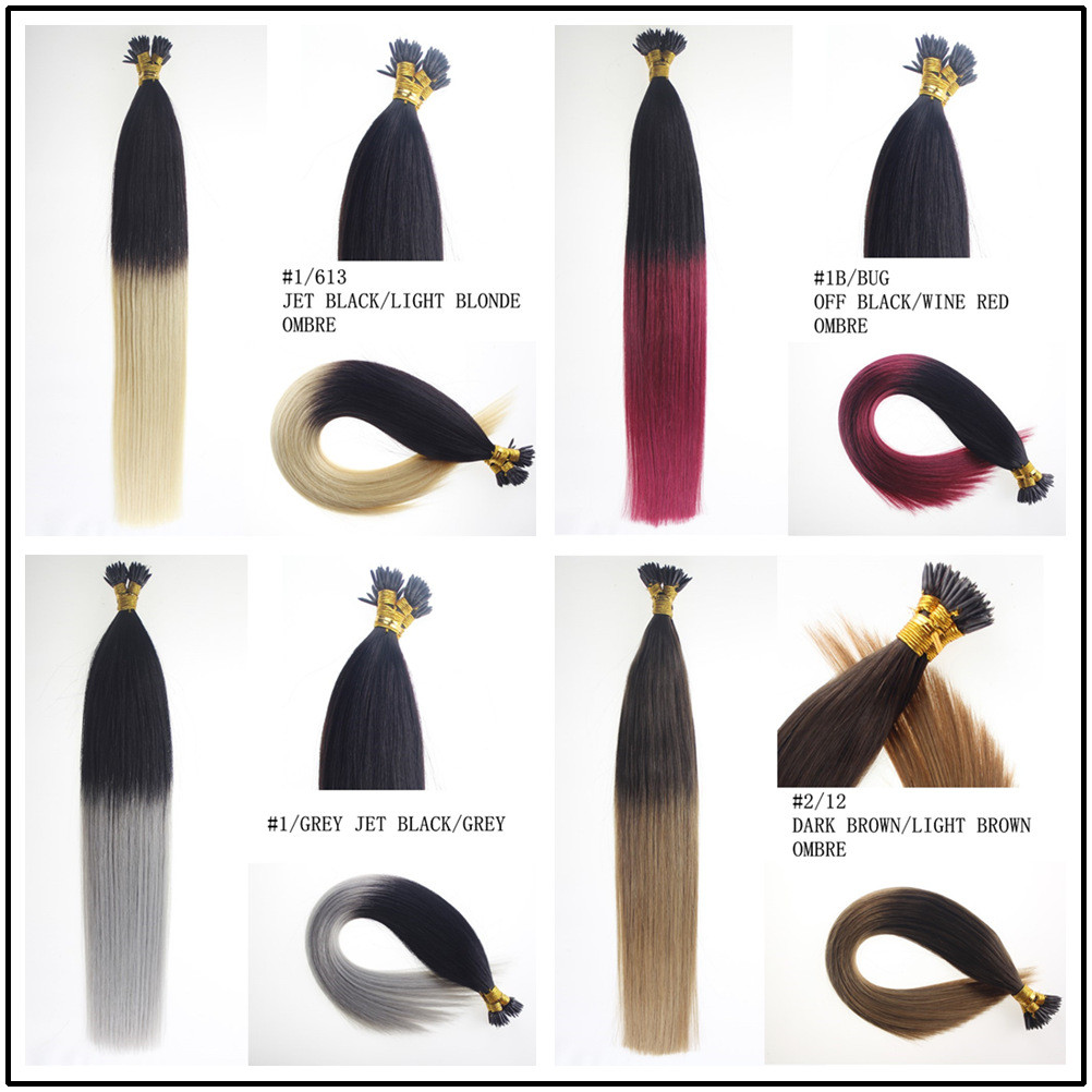 Pre Bonded Keratin Stick Tip I-Tip Remy Human Hair Extensions Full Head Thick 1g