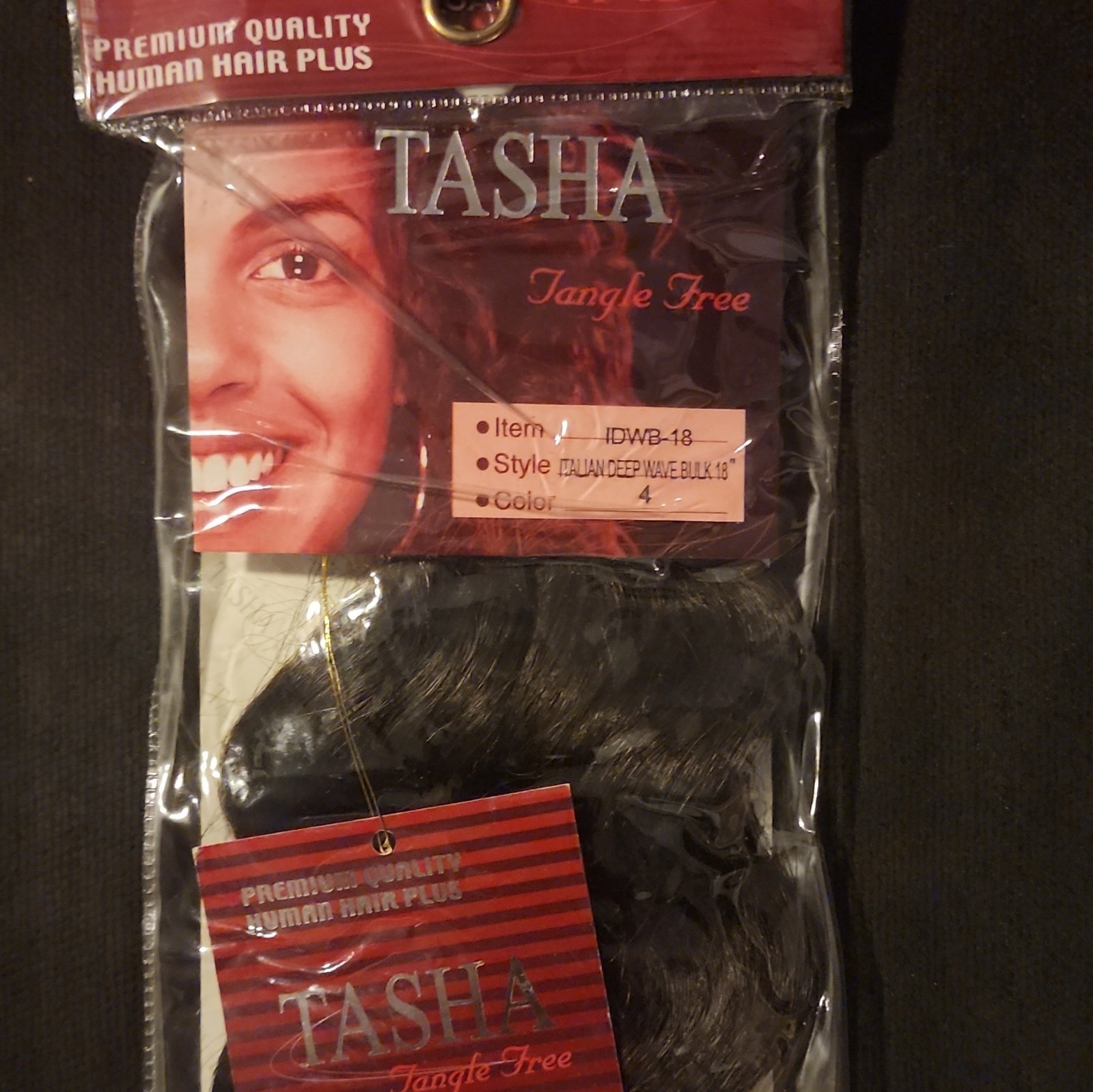 Tasha Italian Deep Wave Bulk Wavy Weave 18″ Human Hair Dark Brown IDWB-18