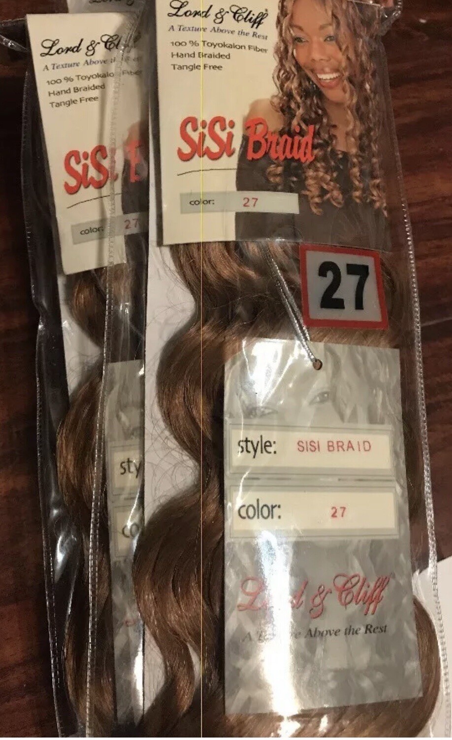 Lot Of 4-Lord & Cliff SiSi Braid Wavy Color:27 20” Toyokalon Fiber