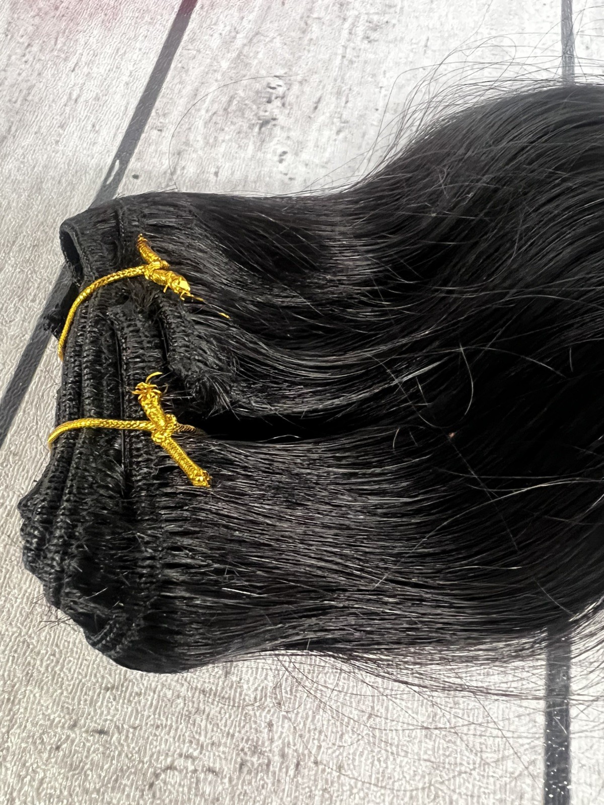 WENNALIFE Clip in Hair Extensions Real Human Hair, 14 Inch 120g 7pcs J:1B