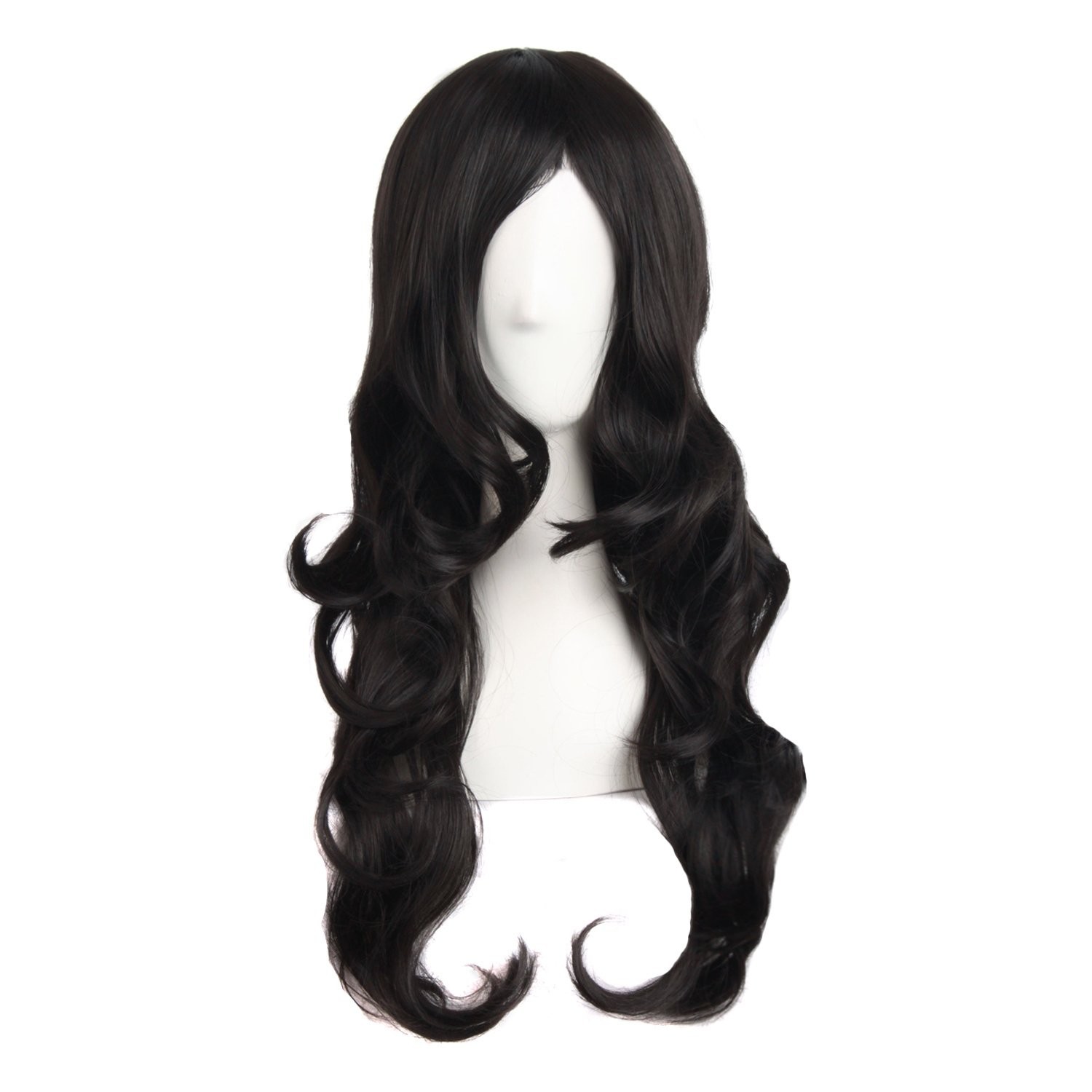 Stylish Heat Resistant 60cm Full Black Wig – Wavy Texture for Every Occasion