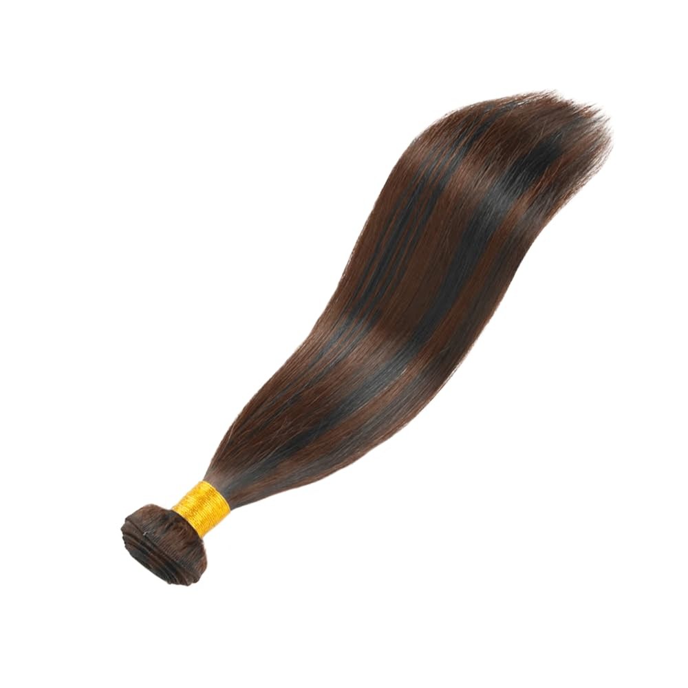 Fridnae P1B30 Bundles Highlight Straight Human Hair Bundle 8A Two Tone Black
