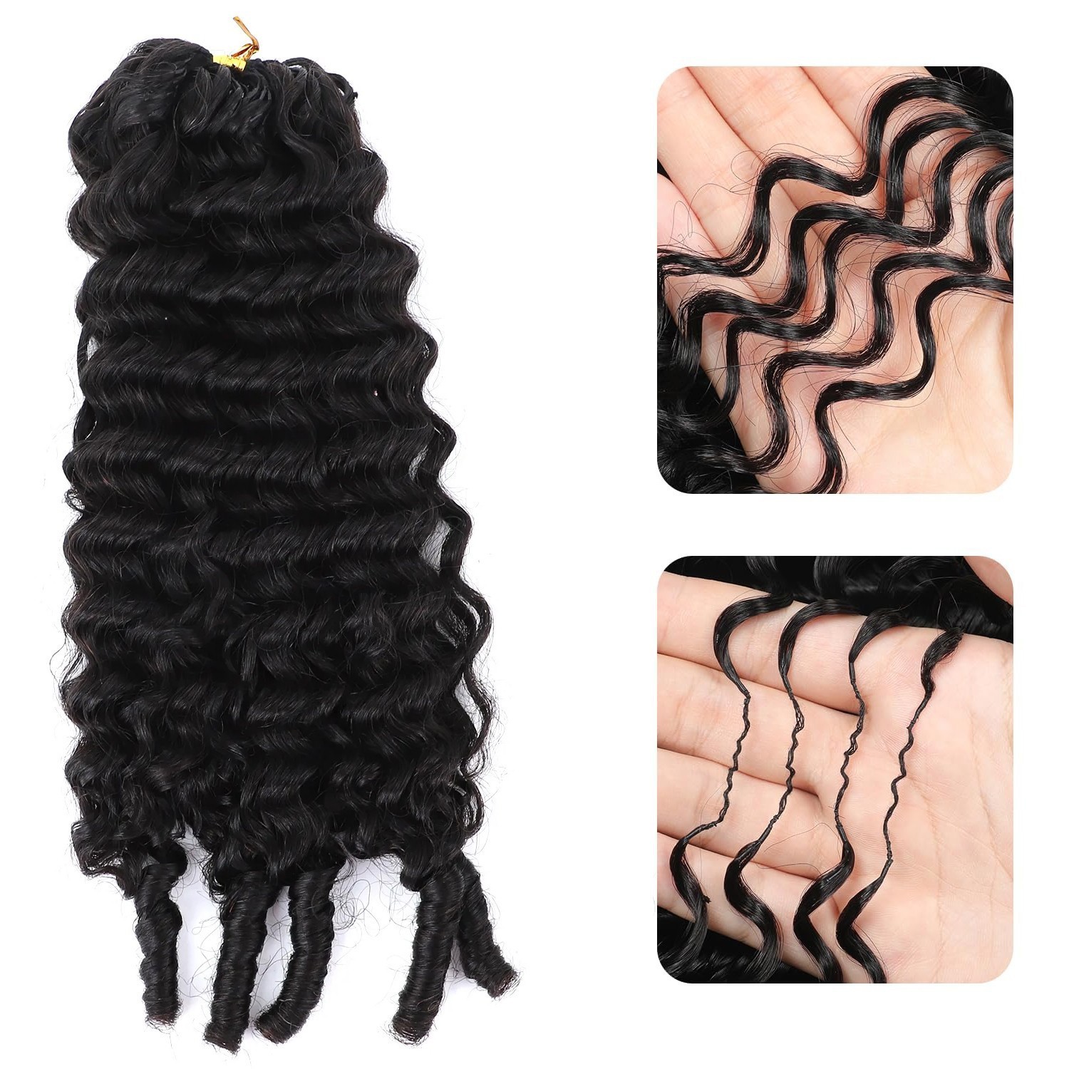 Raw Burmese Curly Human Hair Reusable Virgin Hair Extensions Natural Black
