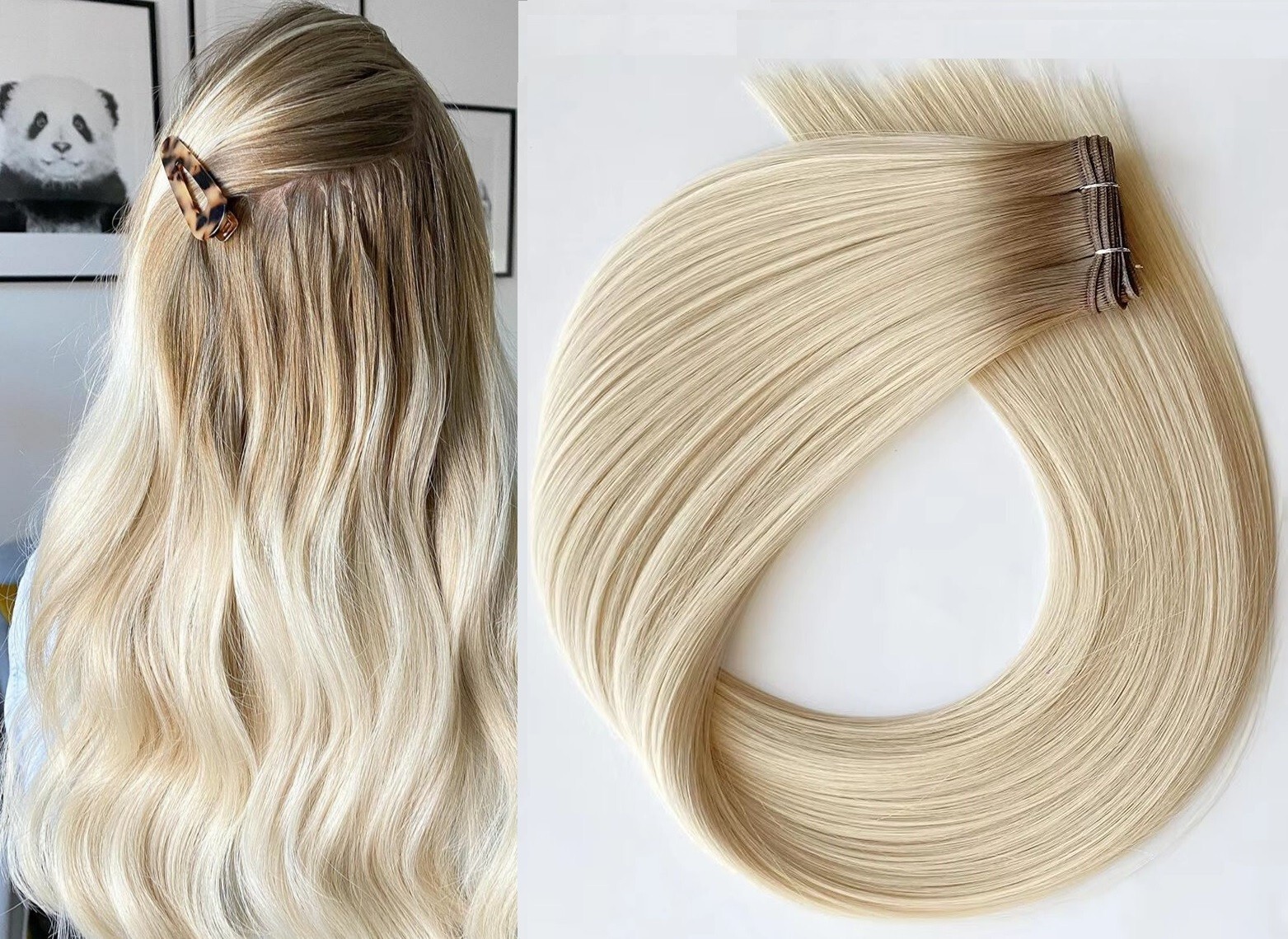 18″, 22″ Genius Wefts, 50g,100% Human Remy Ombre Hair Extensions #T9/60