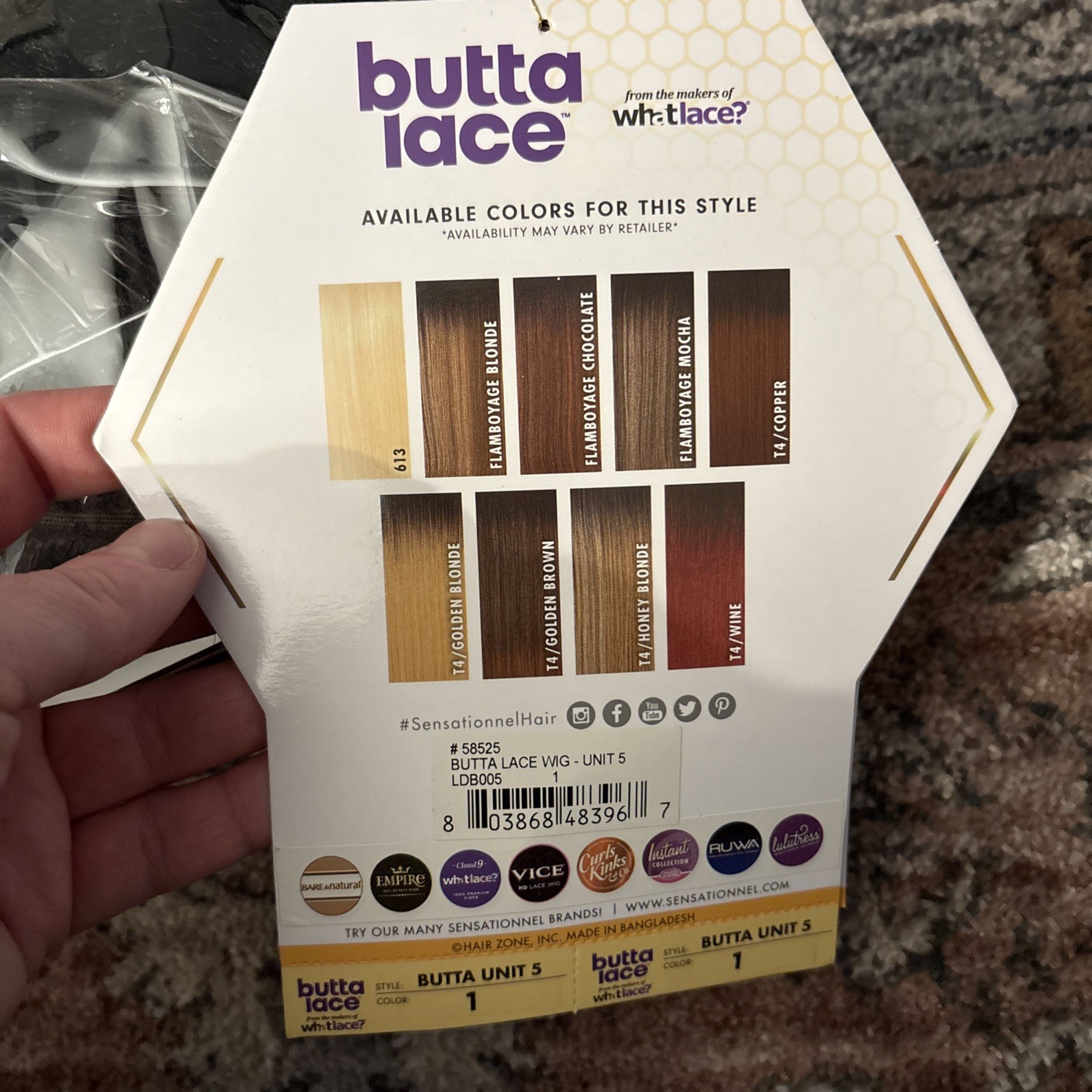 Sensationnel Synthetic HD Lace Front Wig – BUTTA UNIT 5 (Color 1) NEW