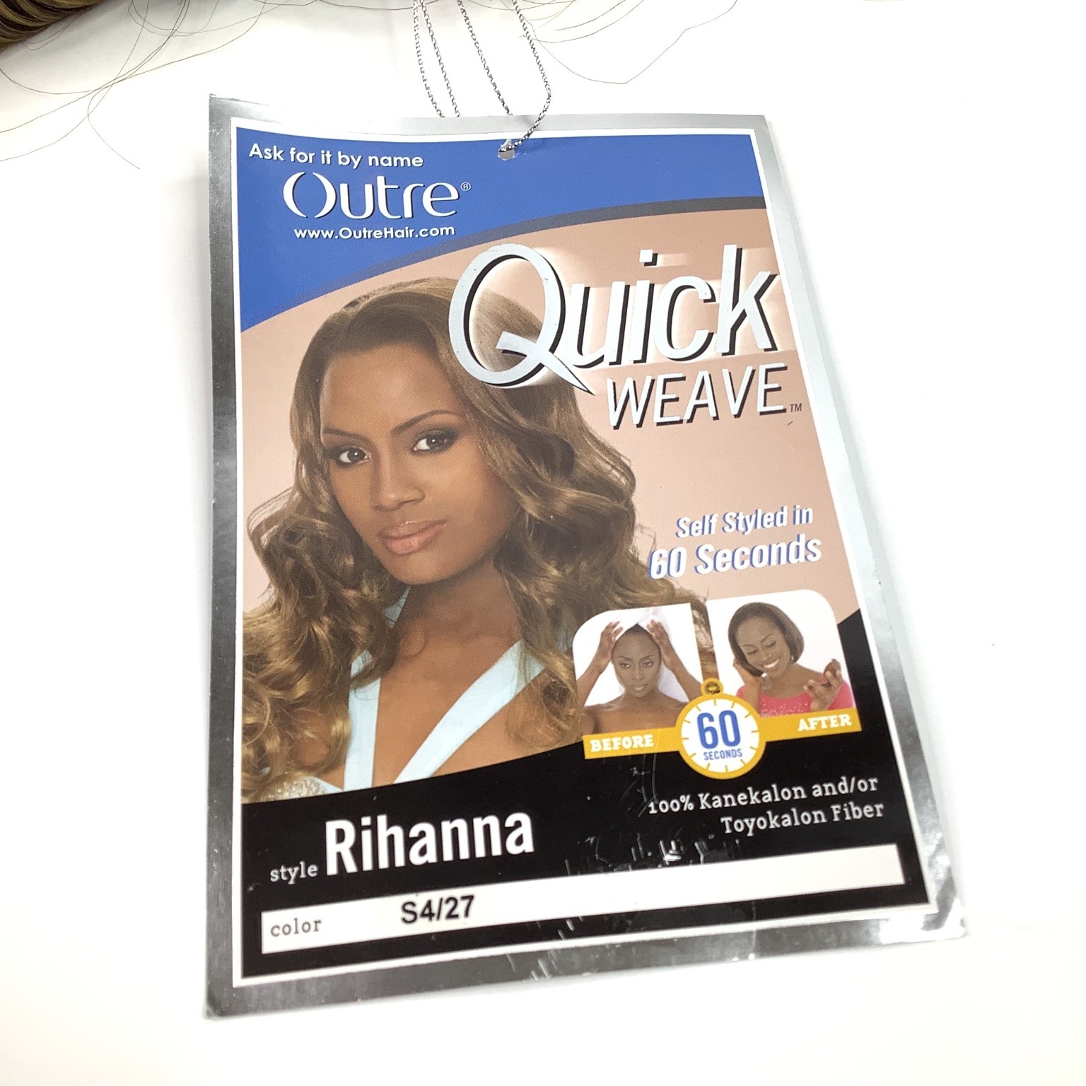 Outre Quick Weave Rihanna Synthetic Wig S4/27 Wavy Hairpiece