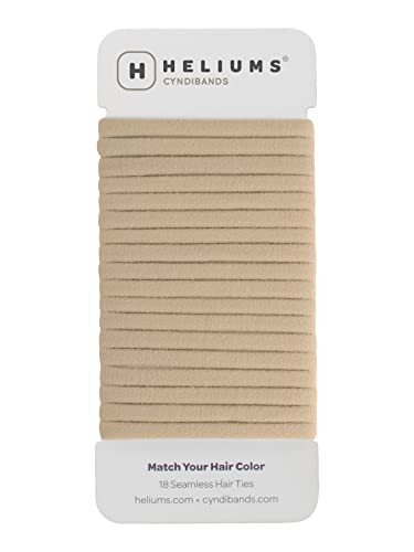 Seamless Hair Ties – – Skinny 6mm No Damage Ponytail Holders, Sandy Blonde