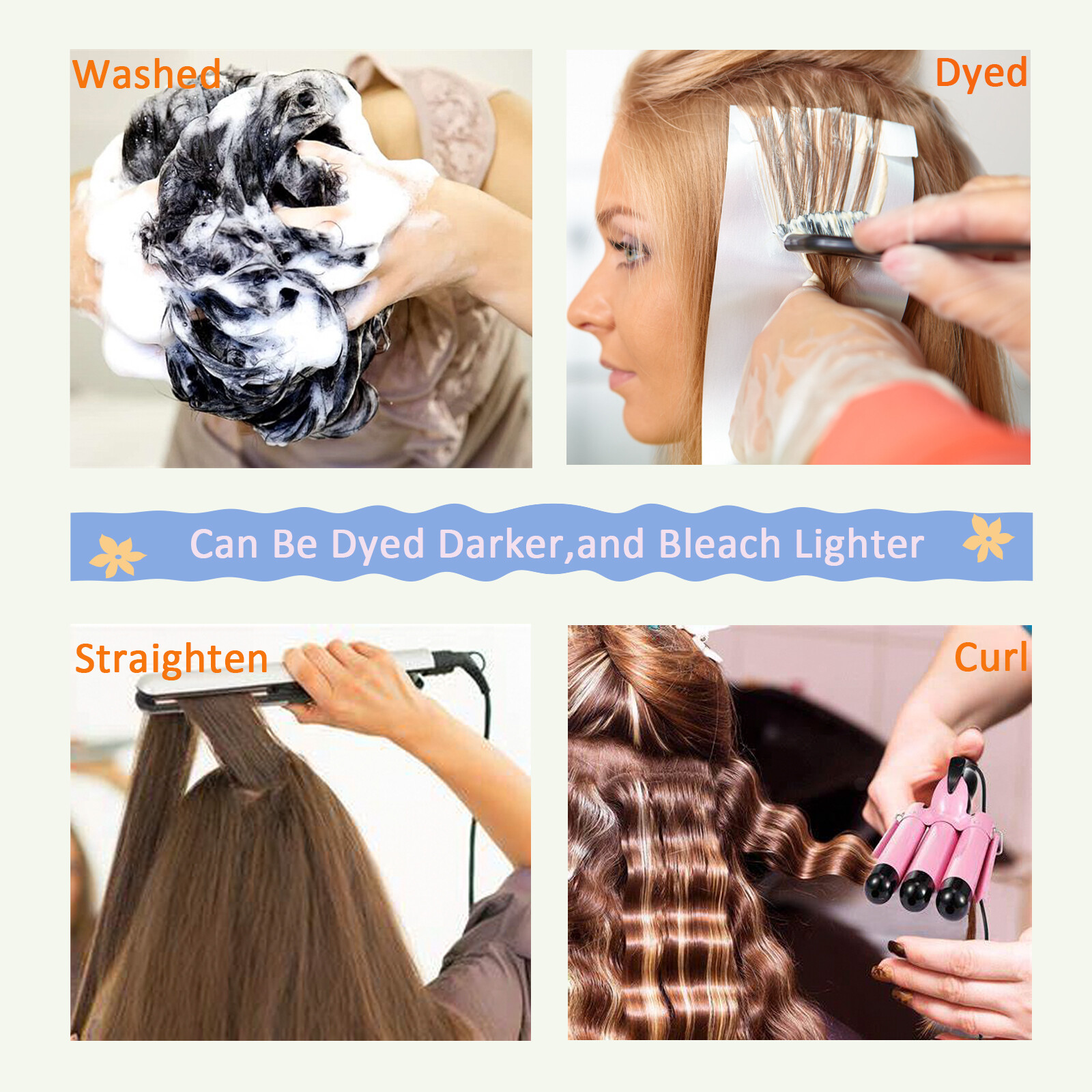 Micro Ring Loop Hair Extensions Real Human Hair Silicone Micro Beads Links Hair