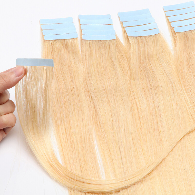 Invisible Thick Tape In Real Remy Human Hair Extensions Skin Weft Full Head 150G