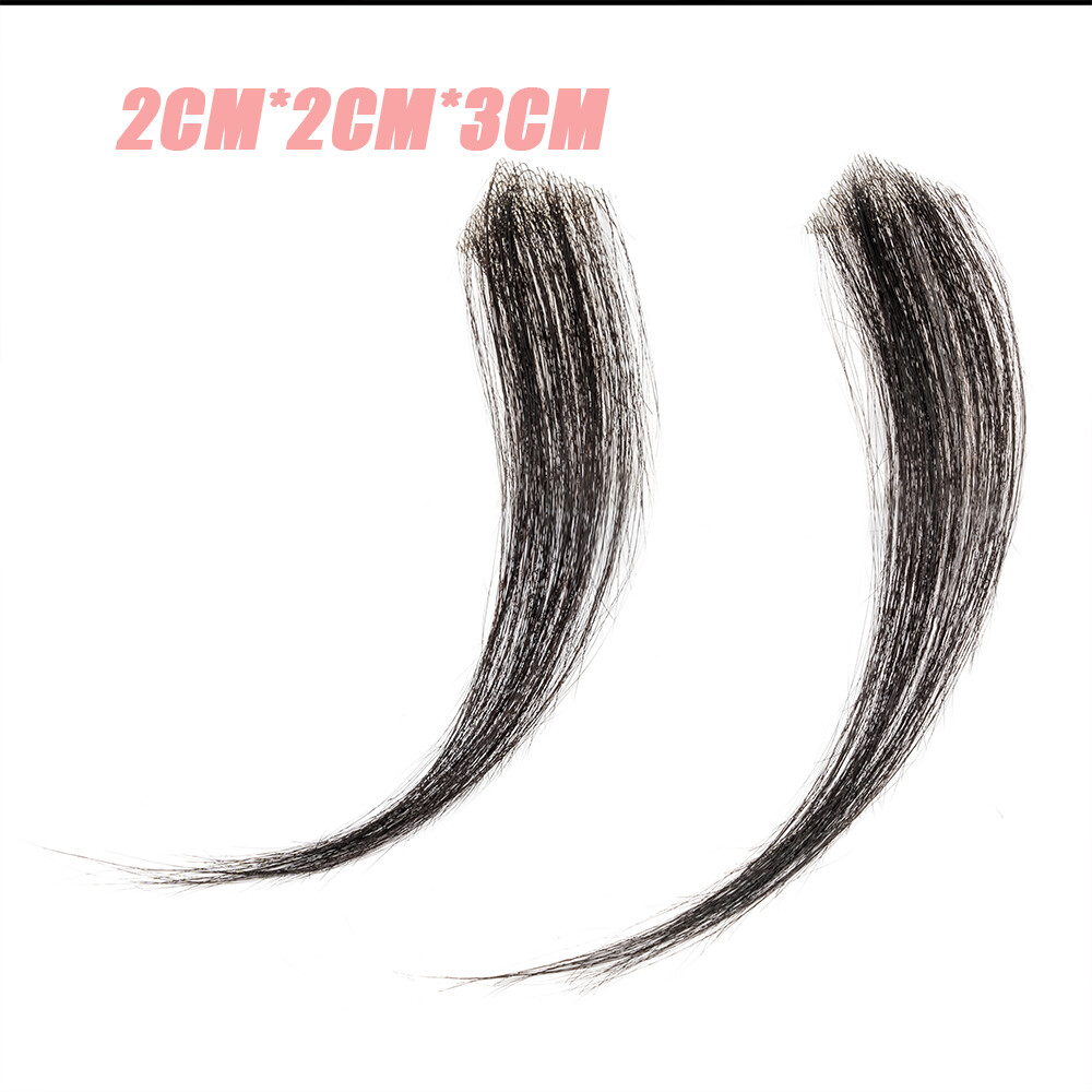 Temple Hair Patches Human Hair Pieces Skin Base Cover-Up Frontal Hairline Toupee