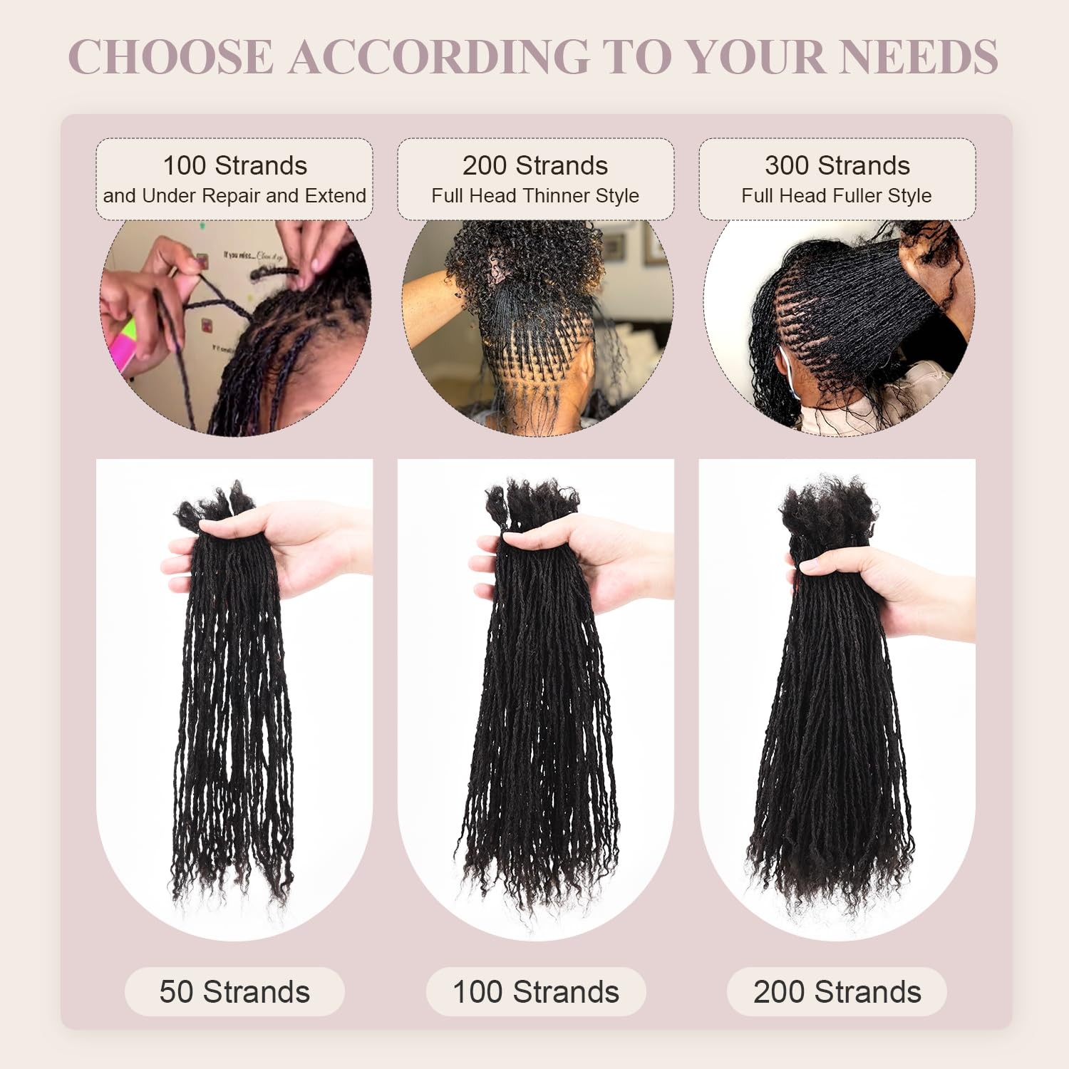 Originea 8-18 Inch 0.1 0.2 0.4 Thick Curly Tips Interlocked Sister Locs Human Ha