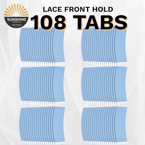 Premium Blue Lace Front Wig Tape – 108 Double-Sided Strips, Strong Waterproof Ho