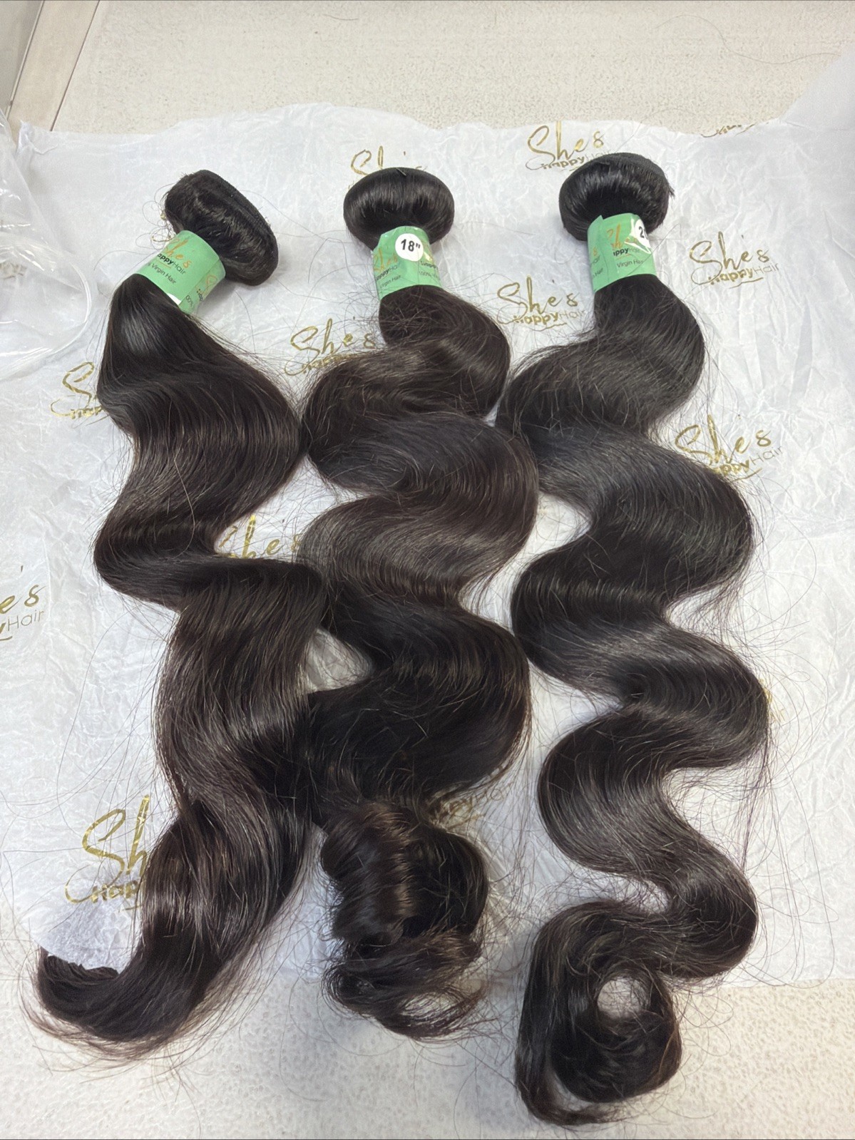 Malaysian Raw Human Hair SHES HAPPY HAIR 16,18,20in