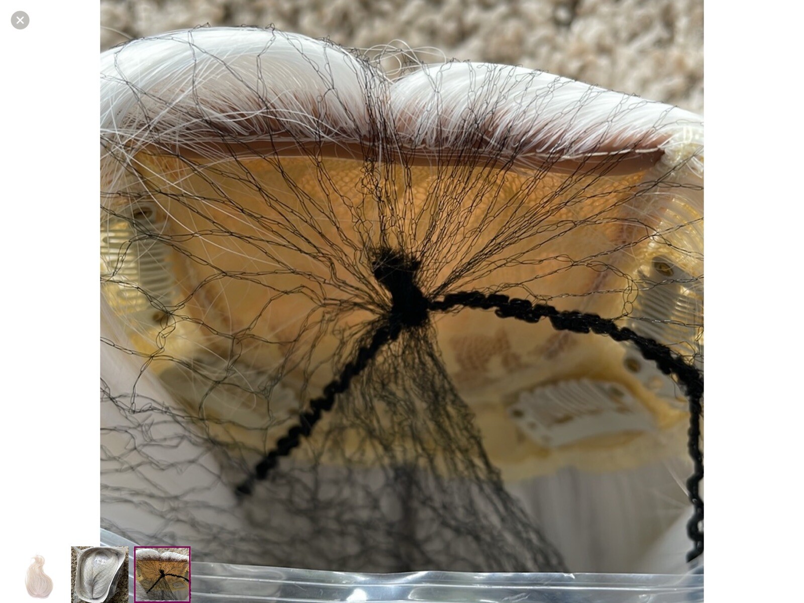 Hair Topper 60 White Syn 8 In. New