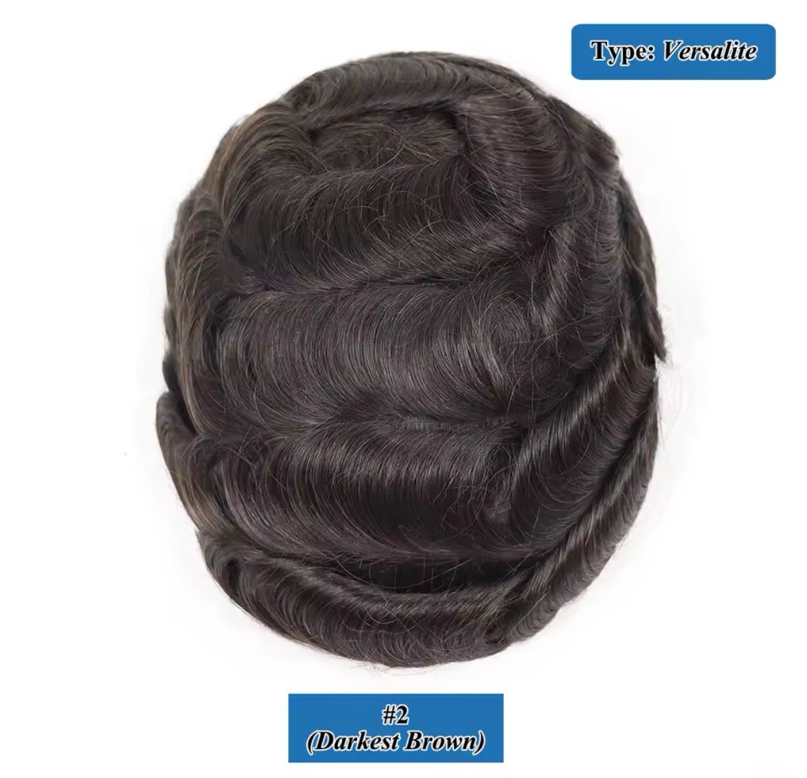 Men’s Human Hair Toupee Hairpiece Lace Front Mono Mono Base Tape-In 10in
