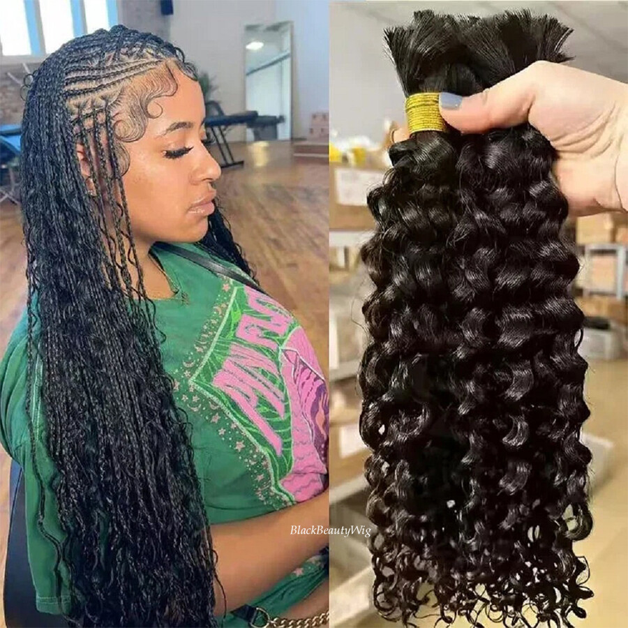Spanish Curl Human Hair Bulk For Braiding Brazilian Micro Braids Hair No Weft