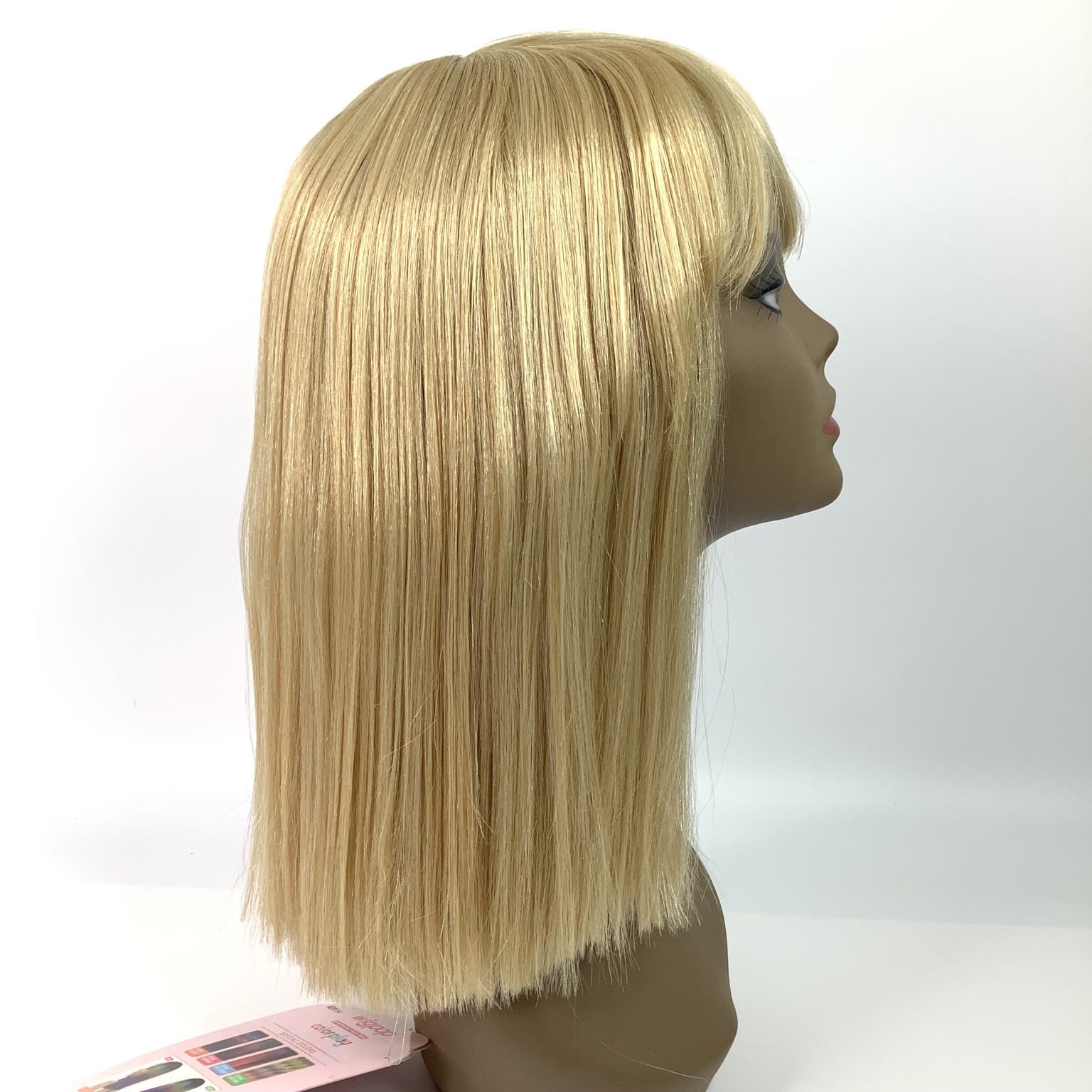 Outre Wigpop TAURUS Synthetic Full Wig Blonde Color 613 Straight Bob Bangs