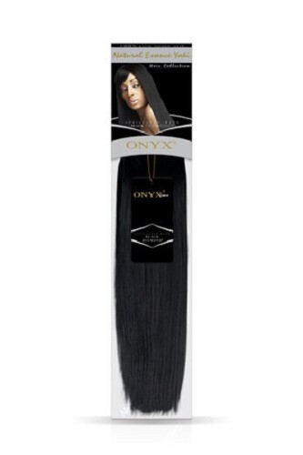 ONYX Black Diamond 100% Human Hair Natural Essence Yaki Weave Extension 18″