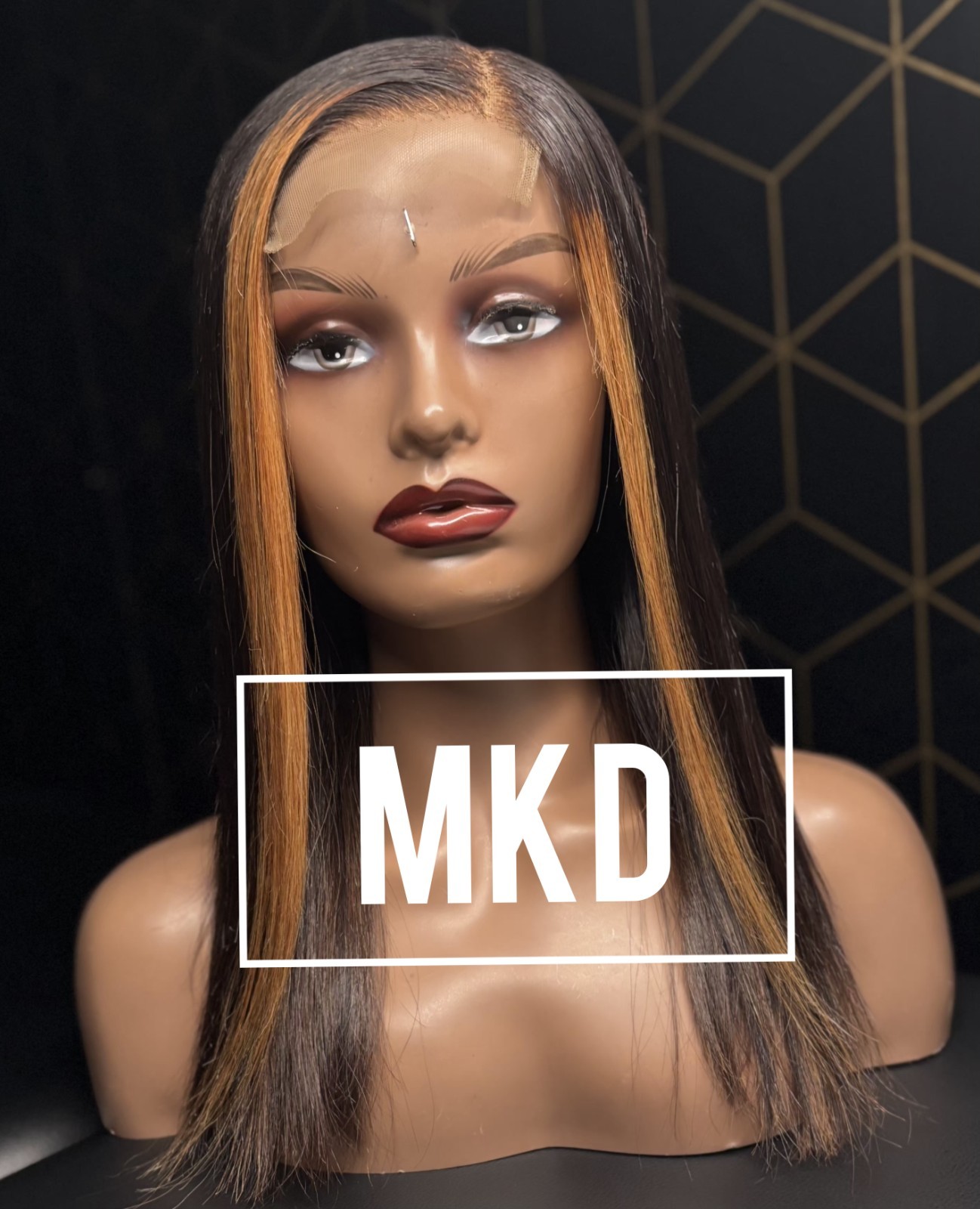 Glueless Lace Front Human Hair Wigs Custom Color 180% Density Remy BodyWave”