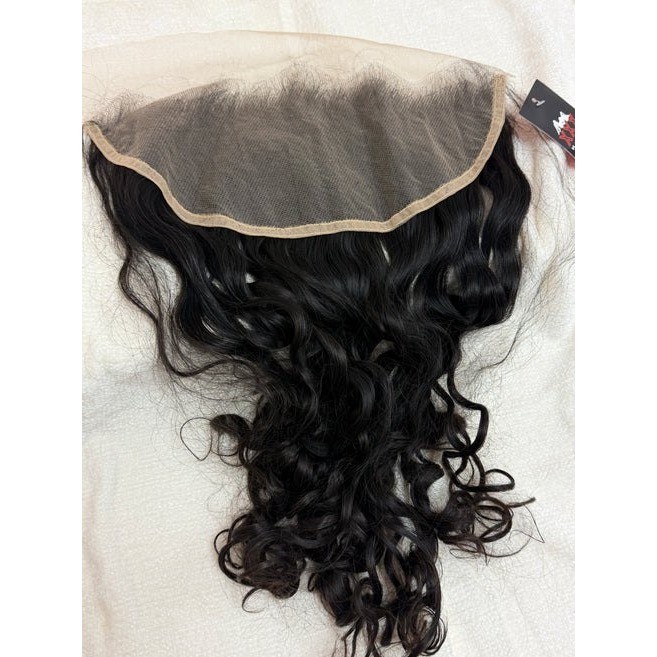 20″ Raw Indian Curly 13*4 Transparent Lace Frontal