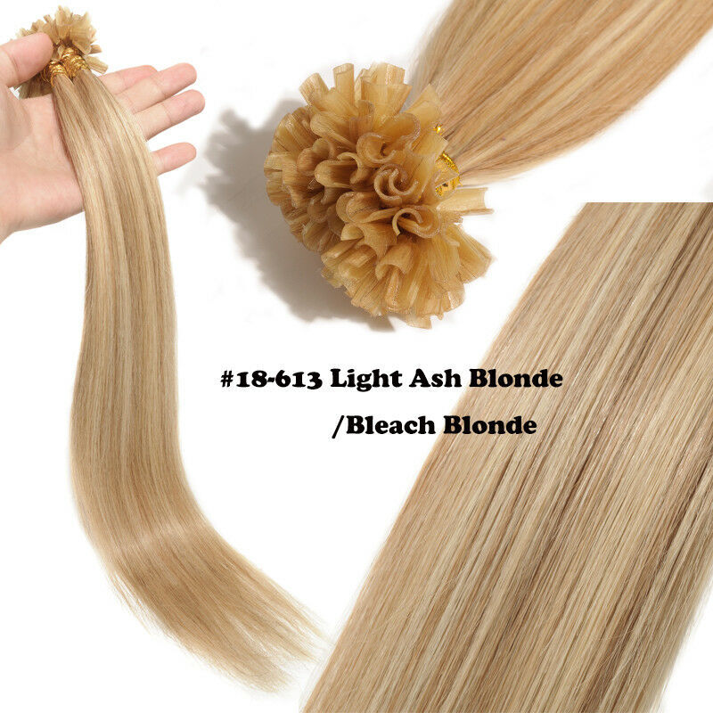 Pre Bonded Keratin Nail U Tip Hair Extensions Double Drawn Remy Indian HumanHair