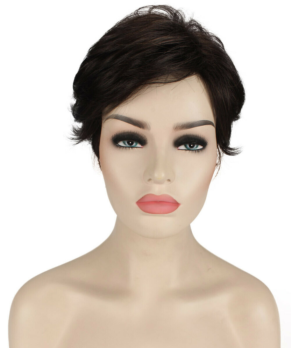 Dorothy – Straight Kanekalon Synthetic Fiber Full Wig, 2-4.5 in, Dark Brown