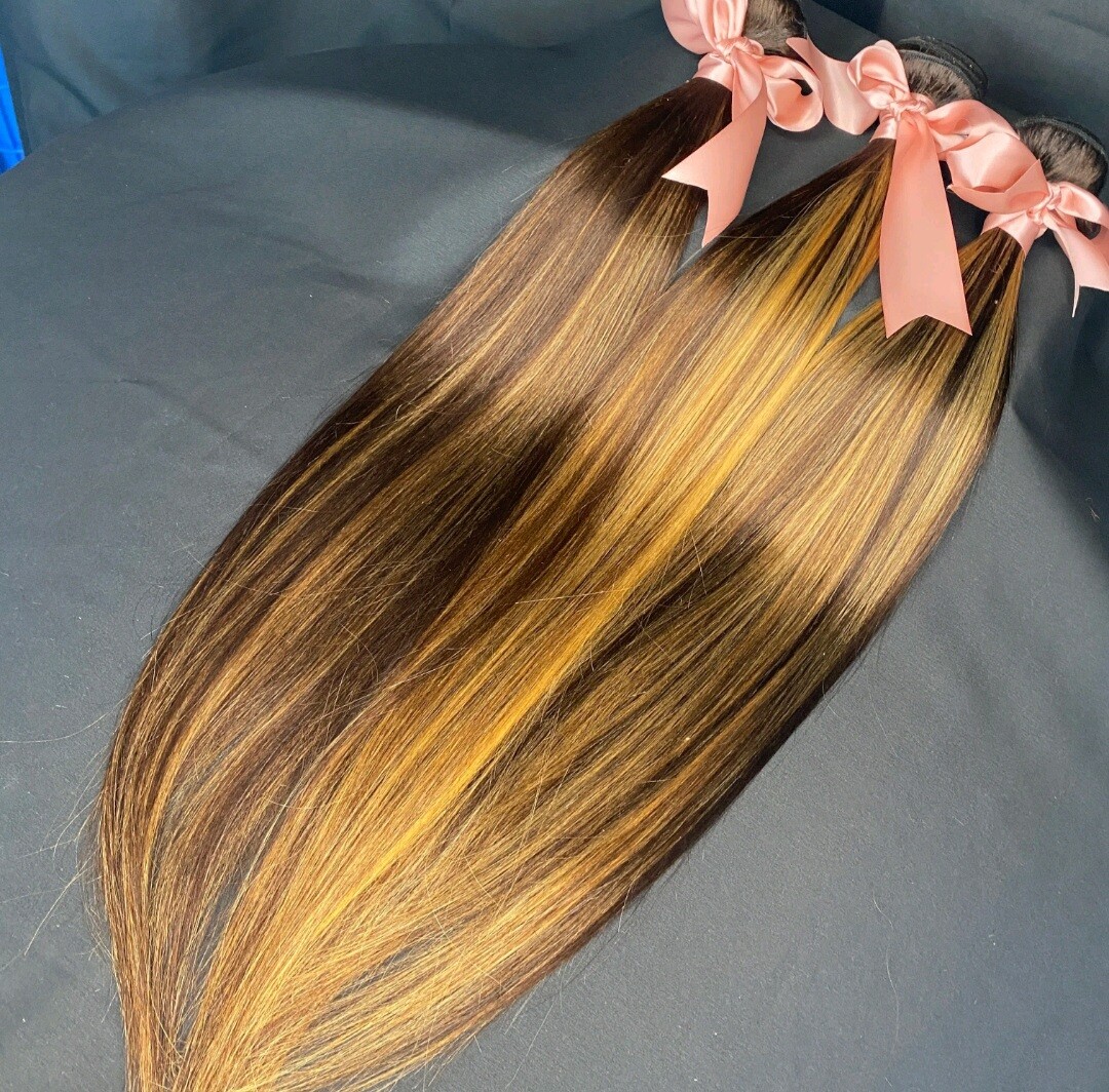 4/27# BALAYAGE OMBRE BRAZILIAN VIRGIN HUMAN STRAIGHT/BODYWAVE/WATERWAVE 100/300g