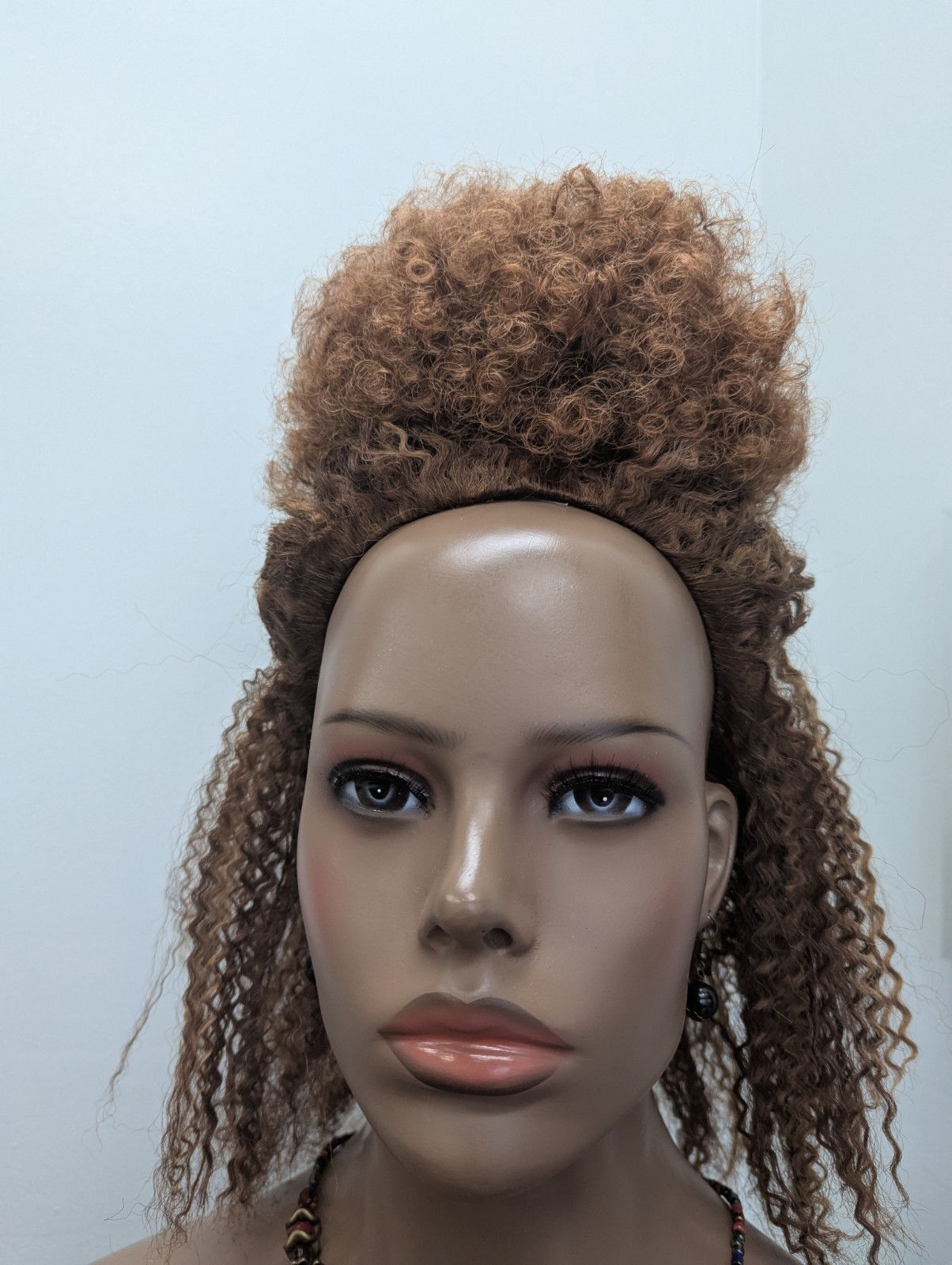 Synthetic 2 Pack Afro Puff Balls Color 1B/30 Off Black/Auburn Highlights
