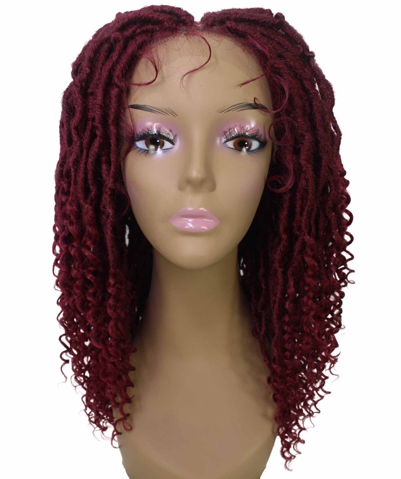 LUXLUXE Angel Curly Locs 20 in Long 4X4 Hand Tied Lace Braid Wig, BLB-0144