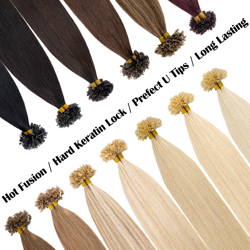 CLEARANCE Nail U Tip Hair Extensions Real Remy Human Hair Ktip Fusion Pre Bonded