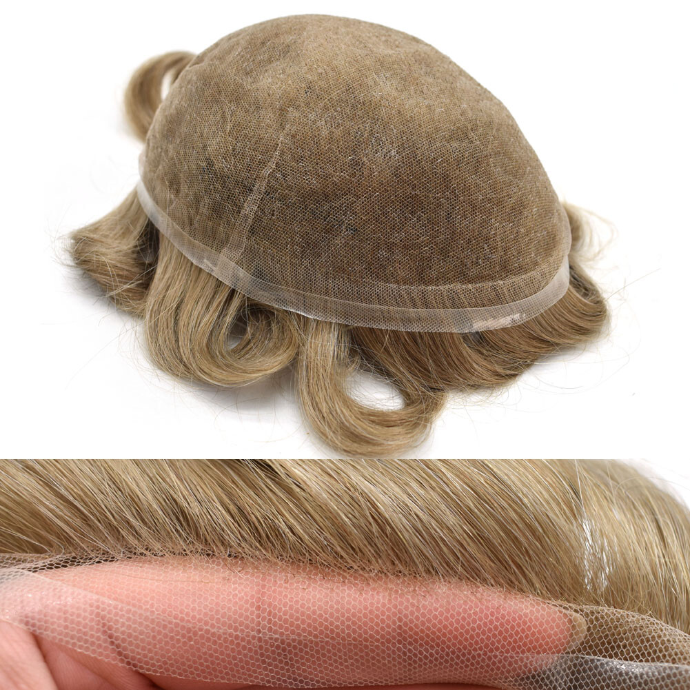 Toupee for Men Hair Replacement System All Swiss Lace Mens Hairpiece Wig Natural