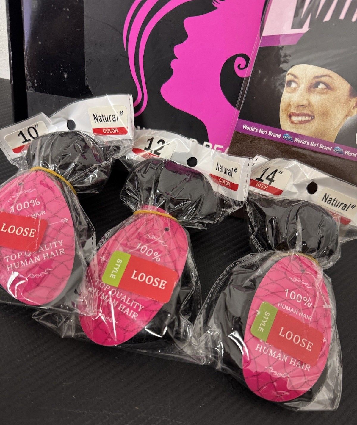 Loose Wave Human Hair Bundles 10 12 14” Brazilian Virgin 3 Pack Natural Black