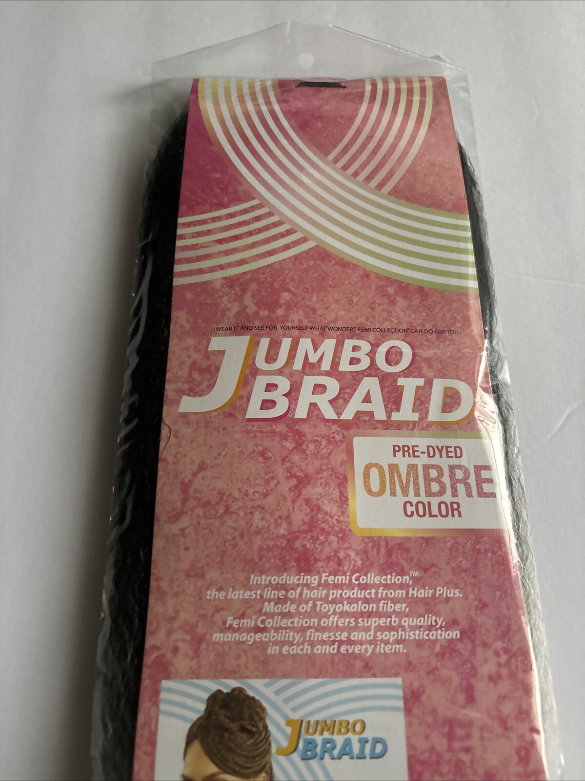 jumbo braid premium soft hair. Remy Feeling Blue Colored Ombré TT1B/silver