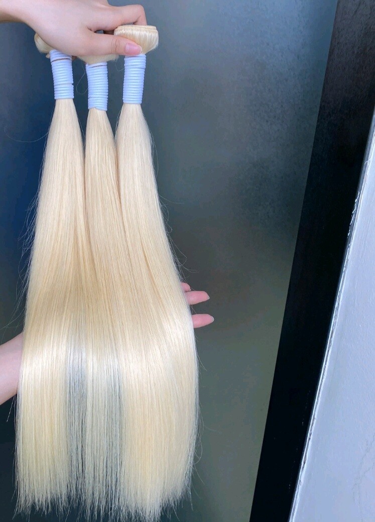 13A+VIETNAMESE RAW VIRGIN HAIR BLONDE 613# DOUBLE DRAWN 100g/300g BODY WAVE/STRA