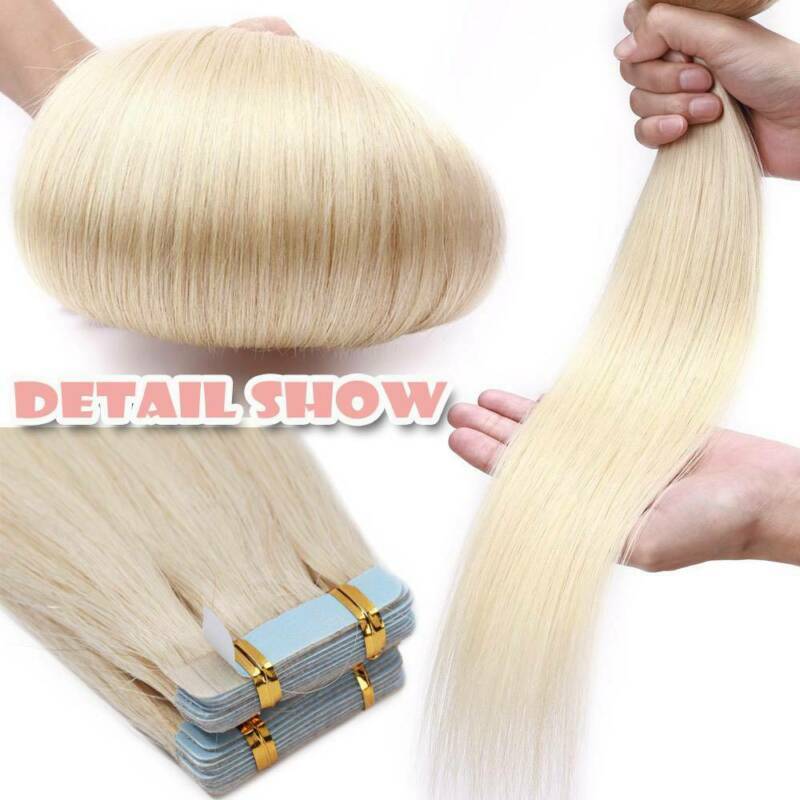 Tape In Remy Human Hair Extensions Seamless Skin Weft Brazilian Hair 16in-24inch