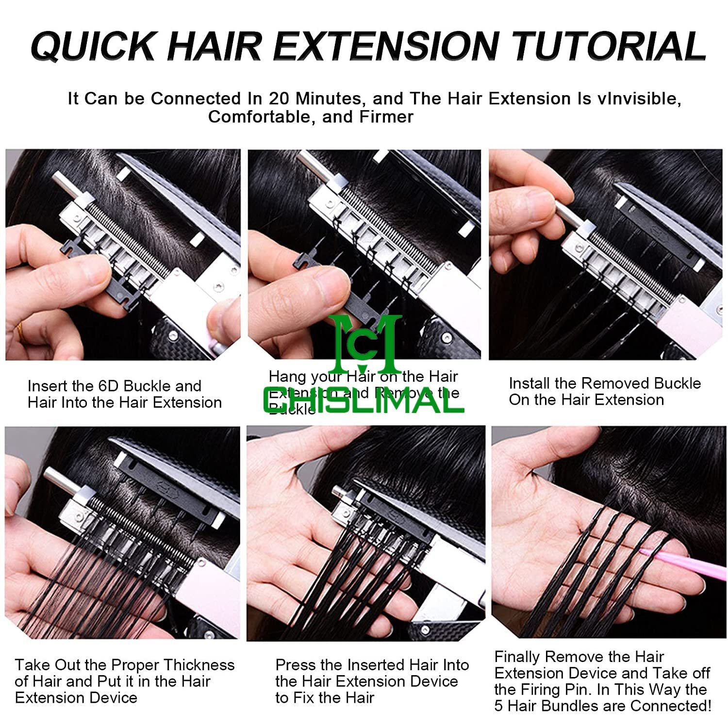 10-30Inch 6D Pre-bonded Remy Human Hair Extensions 20gram 40 Strands highlight