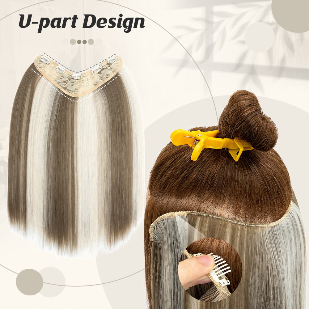 One Piece THICK 100% Real Natural Clip in Hair Extensions 3/4 Full Head as human