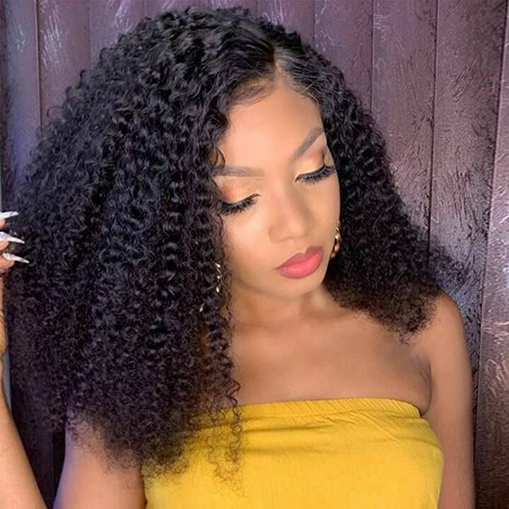 Short Black Jerry Curly Wig Synthetic Hair Wig No Lace Heat Safe Glueless Wig