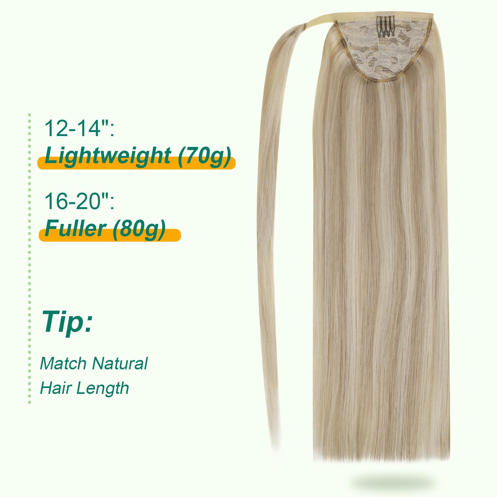 Pony Tails Hair Extension Blonde Ponytail Extension Human Hair Golden Blonde …