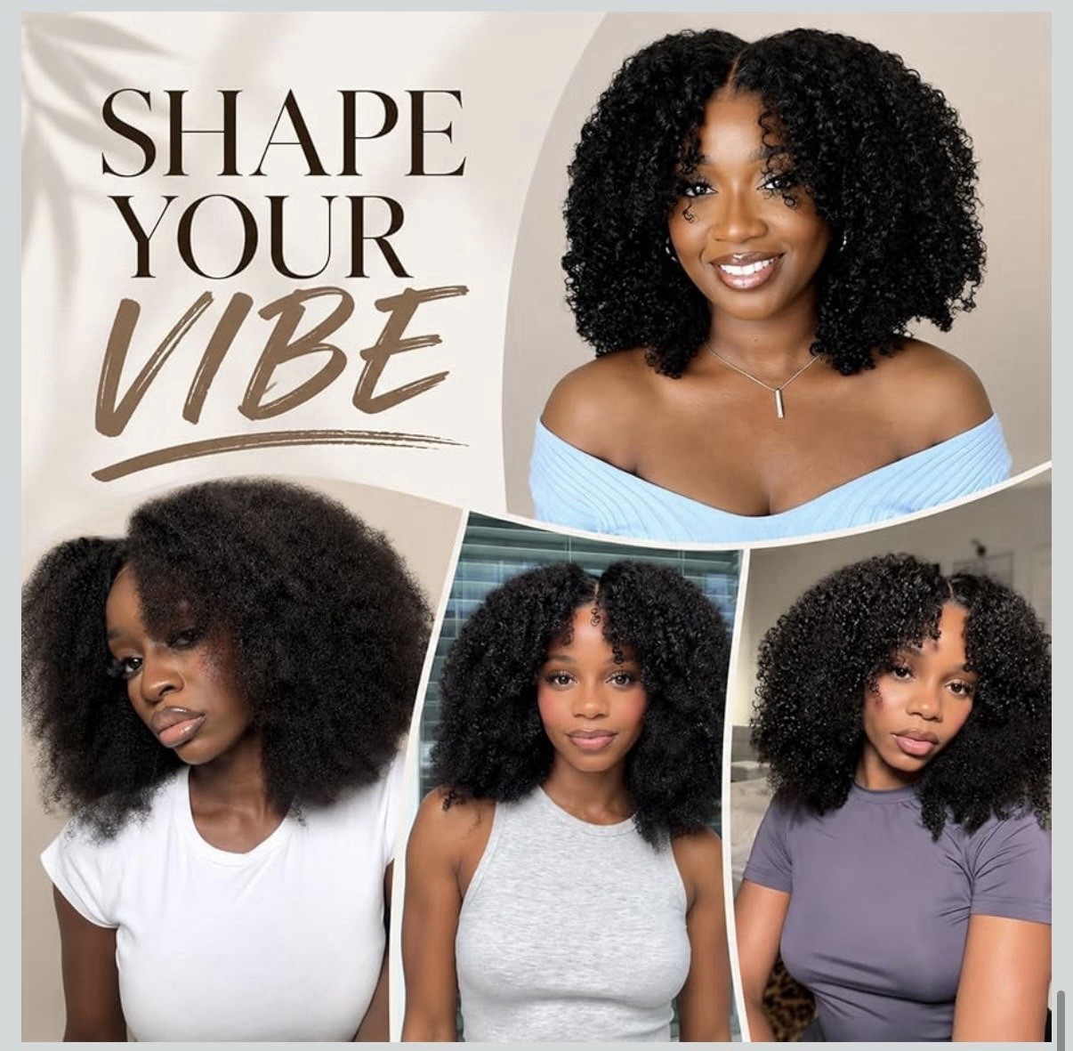 Afro Curly Wear and Go Glueless Wigs Human Hair Pre Cut 7×5 HD Lace 180 Density