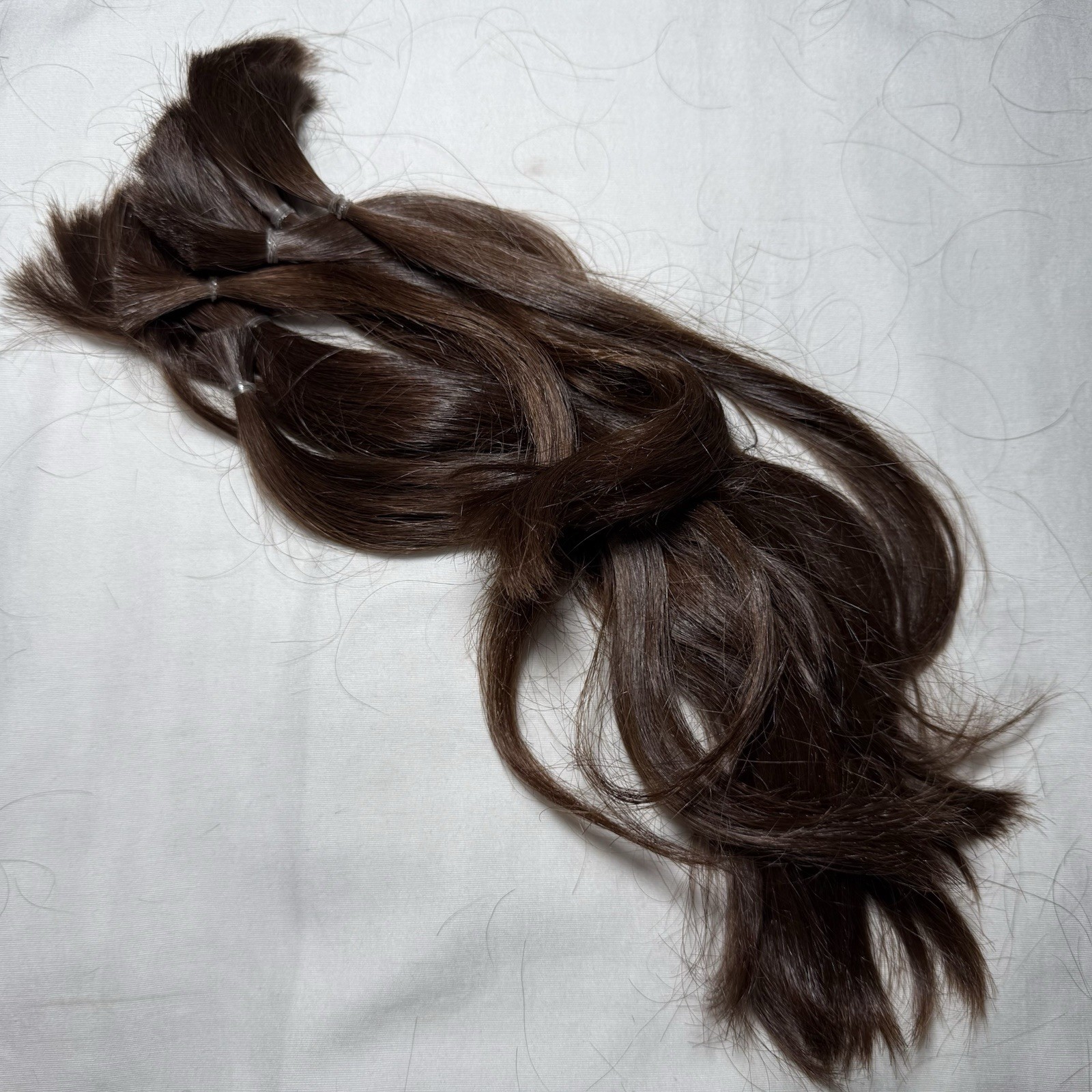 Real Human Hair Ponytails, Natural Brown Auburn , Cut from Donor, Thick 13” 11”